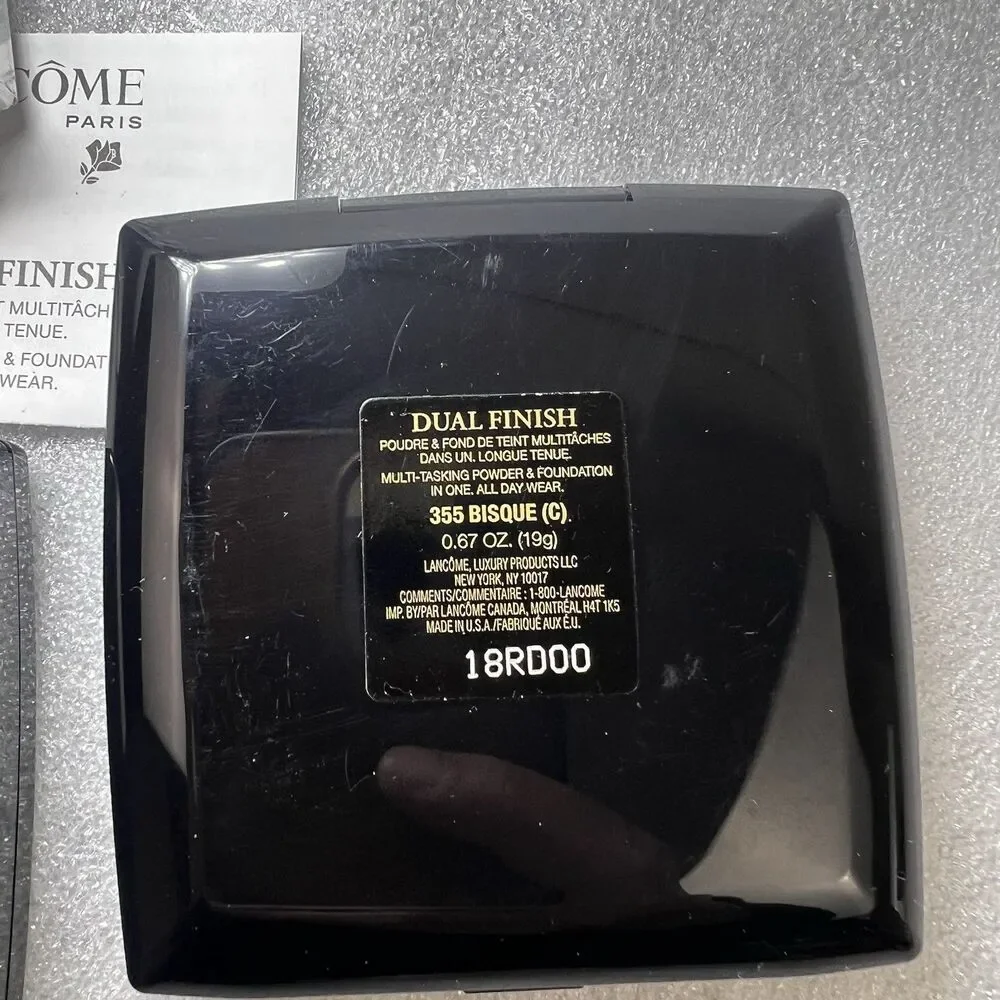 2 Of LANCOME DUAL FINISH Powder & Foundation In One 355C Bisque New